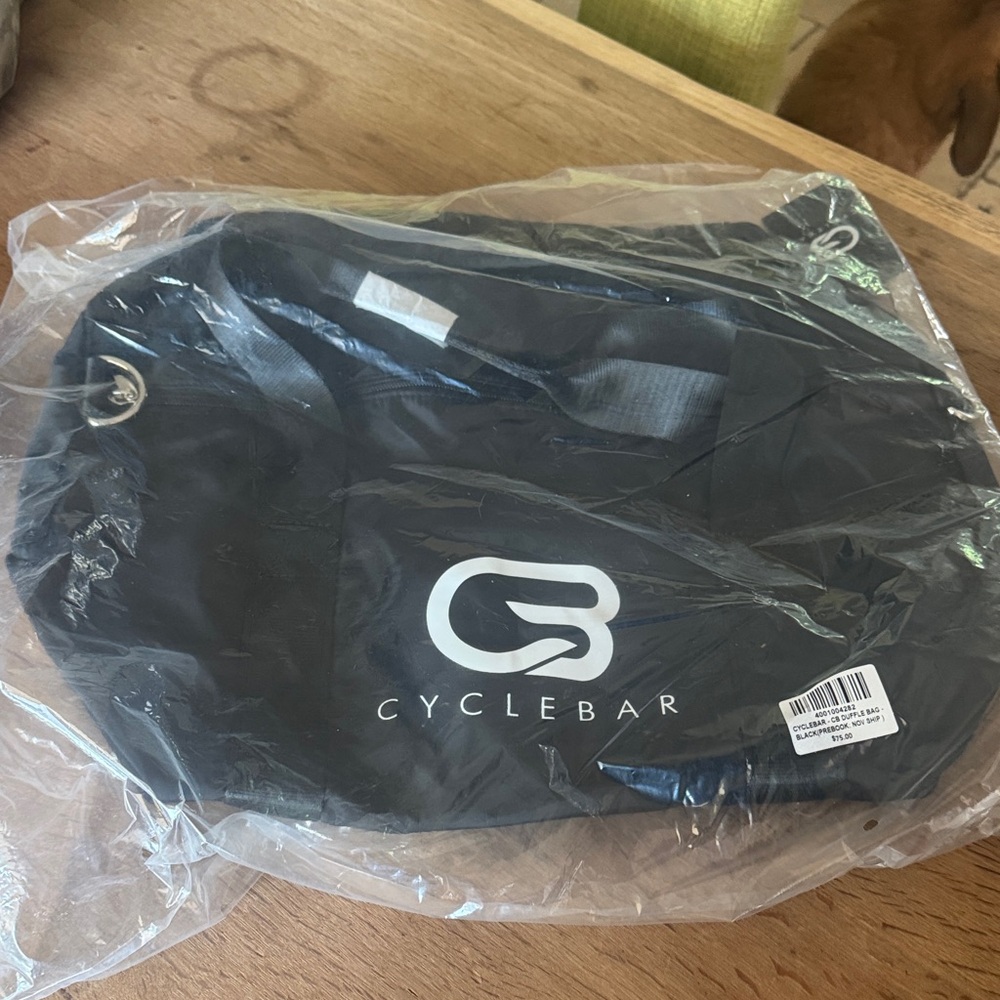 CycleBar Black Duffle Bag with shoulder strap